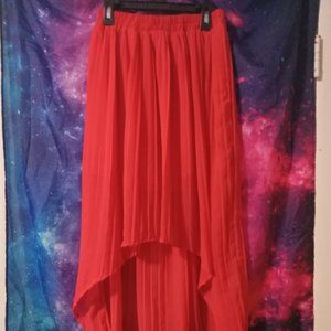 Red Maxi Skirt